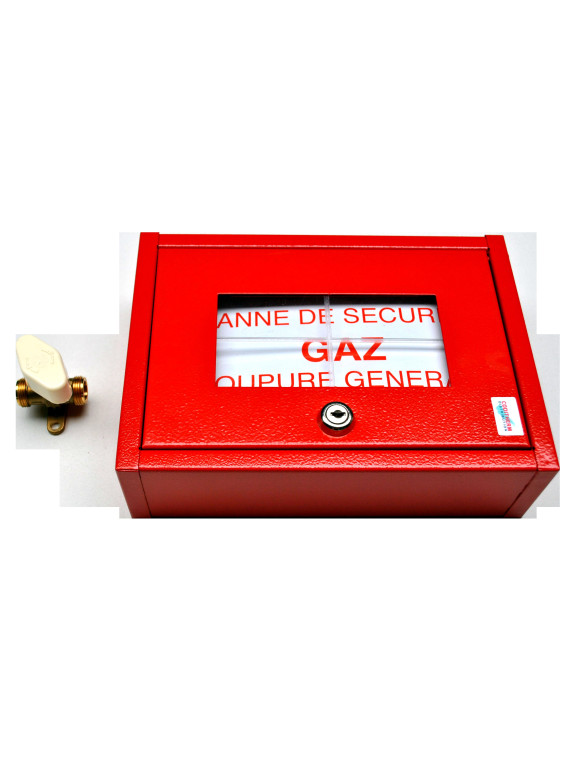 Coffret de sécurité grosse puissance (Coffret - Vanne NF - Plaque signalétique)