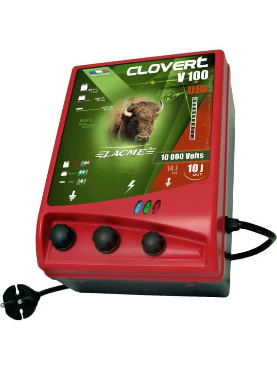 ELECTRIFICATEUR CLOVERT V100 SECTEUR UBI POUR ANIMAUX DIFFICILE A GARDER