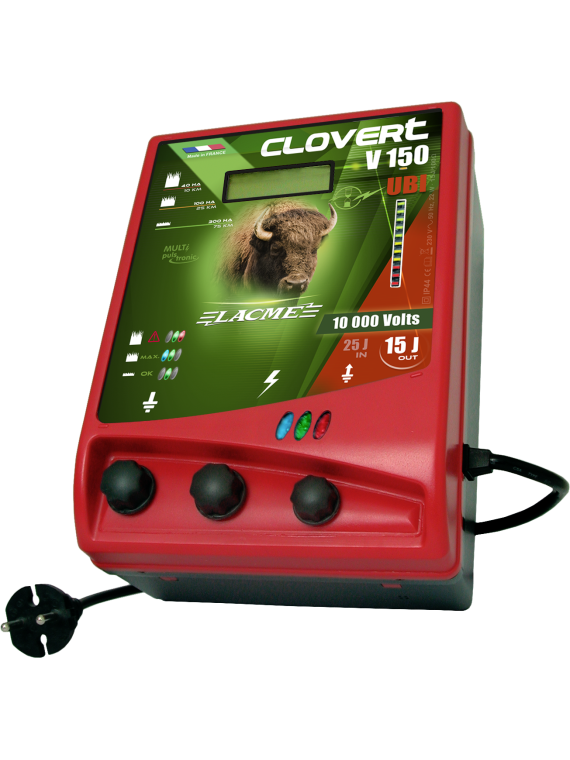 ELECTRIFICATEUR CLOVERT V150 SECTEUR UBI POUR ANIMAUX DIFFICILES A GARDER