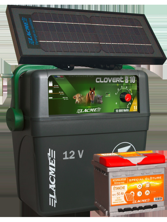 ELECTRIFICATEUR AUTONOME SOLAIRE CLOVERT B10 SOLAR 7.2KW