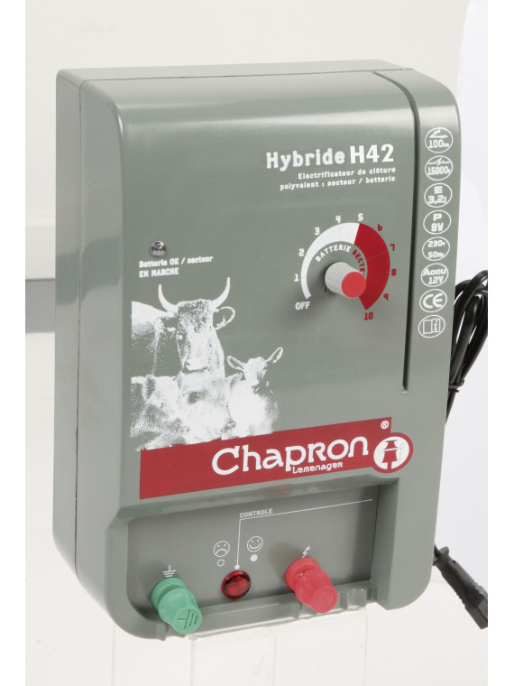 ELECTRIFICATEUR HYBRIDE SECTEUR 230V ACCU 12V